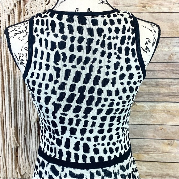Revolve | Trina Turk ‘Huxley’ Black Crocodile Print Knit Fit & Flare Midi Dress - Picture 7 of 10